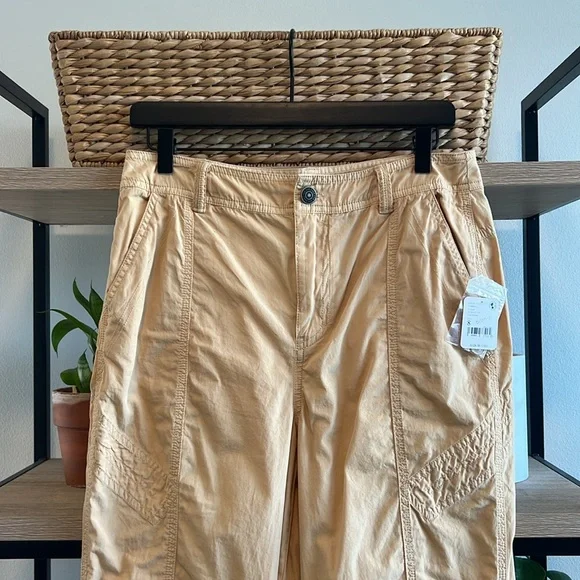 NWT Free People Mid-Rise Lucid Dreams Cargo Straight Leg Cotton Track Pant, 8 - Picture 3 of 12
